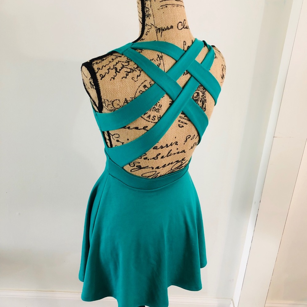 NWOT Turquoise mini dress